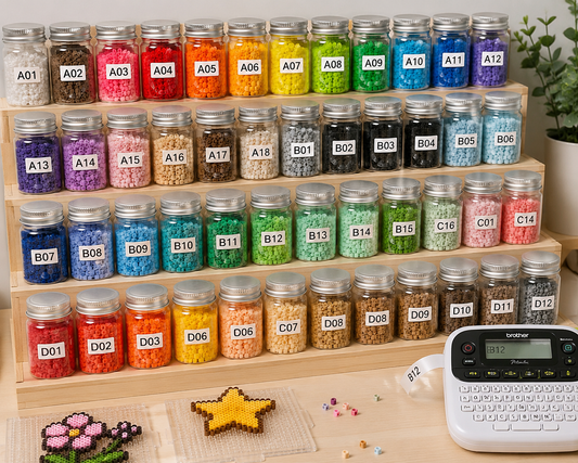 Perler Bead Organization: How to Use Label Tape to Color-Code Your Storage (Step-by-Step)
