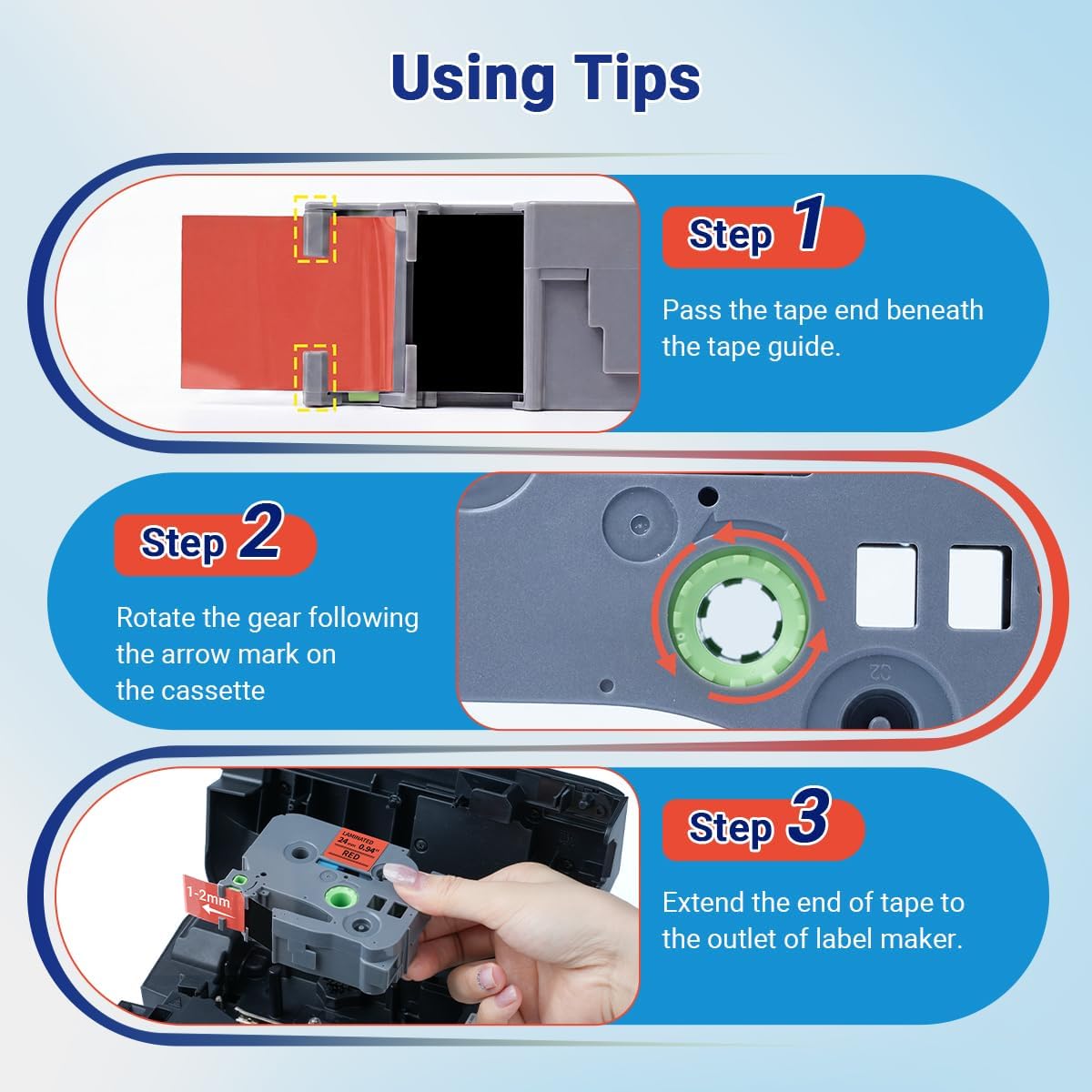 24mm 0.94 Red Label Tape TZe-451 Replace for Brother P Touch TZe TZ Label Maker Tape 1 Inch Laminated Compatible with Ptouch PT-D600 D610BT P700 P710BT Cube Plus, Black on Red