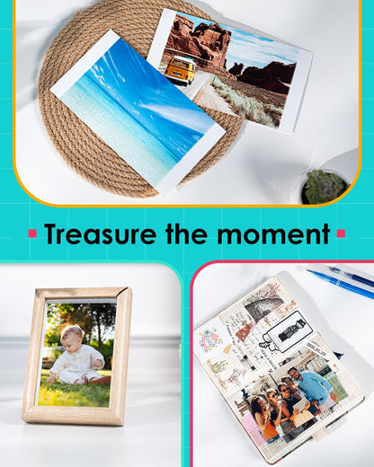 Colorty Compatible with Liene Amber M100/M200/M110/M210 4x6 Photo Paper & Ink Cartridge Refill – 80 Sheets + 2 Ink, Dye Sublimation Replacement for DHP512/DHP513/DHP514/DHP515,  for Framing & Scrapbooking