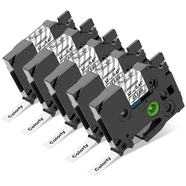 Compatible Replacement for Brother TZe-131 12mm Clear Laminated Label Tape – Black on Transparent, for PT‑D210/PT‑D600/PT‑P710BT & More P‑touch Printers