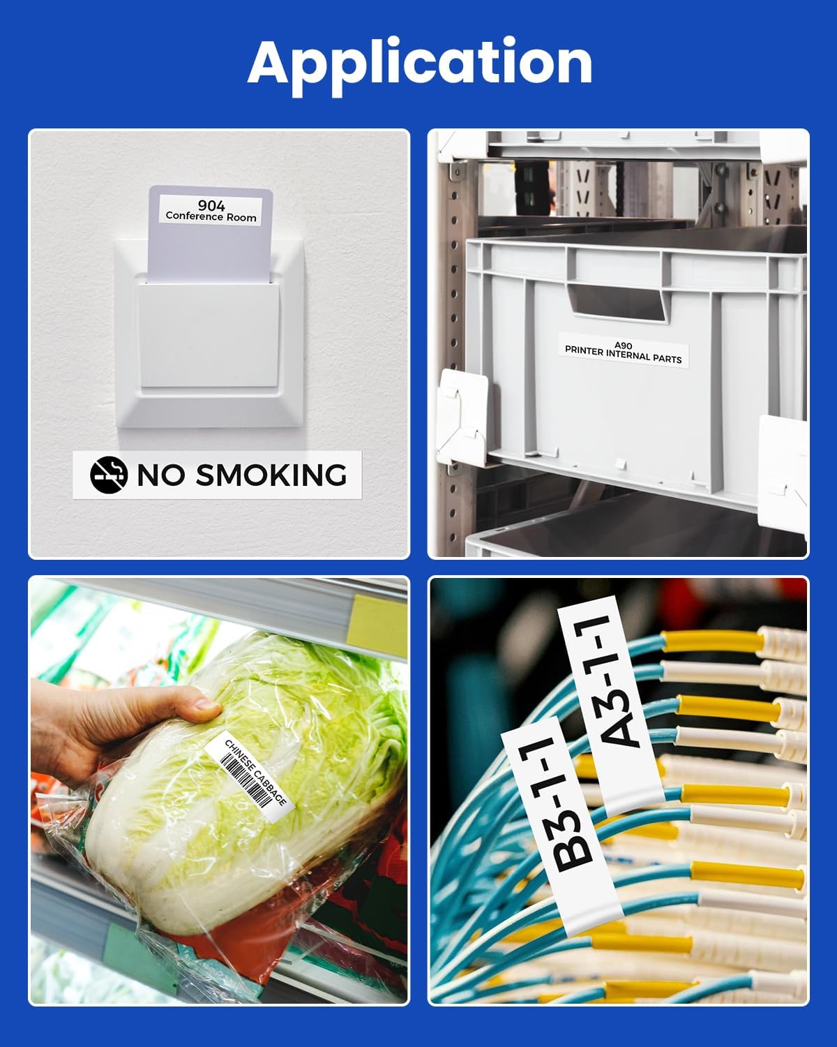 Replacement for Brother TZe-241 Label Tape 18mm Black on White