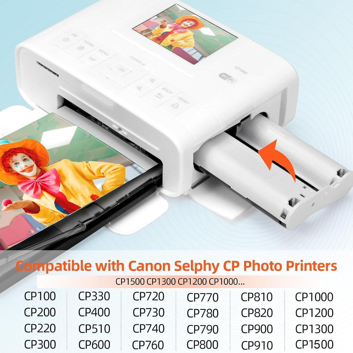 Canon SELPHY KP-108IN KP-36IN Compatible Color Ink Cassette for CP1500 CP1300 CP1200 Photo Printers(Ink Only)