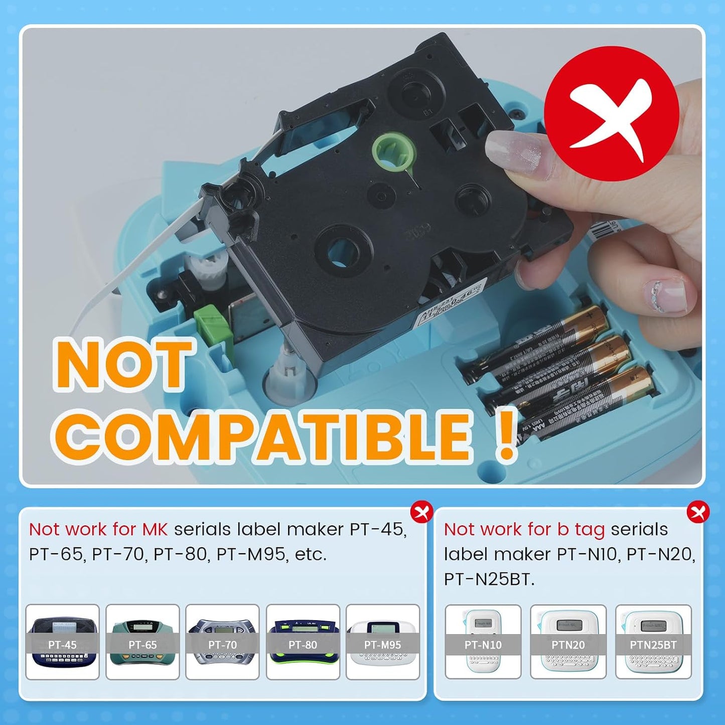 HSe-231 Heat Shrink Tube Labels Compatible with Brother P-touch | 11.7mm Black on White Cable Labels (3-Pack)