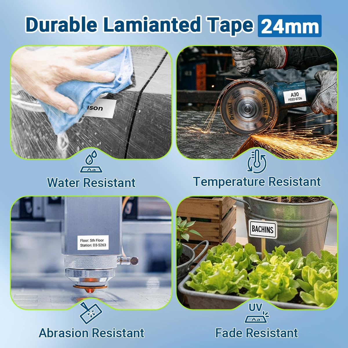TZe-261 36mm black on white Label Tape Compatible with Brother P